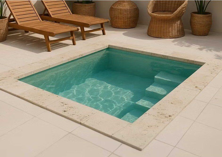 Piscina Calma Coral compacta para propiedades de renta corta